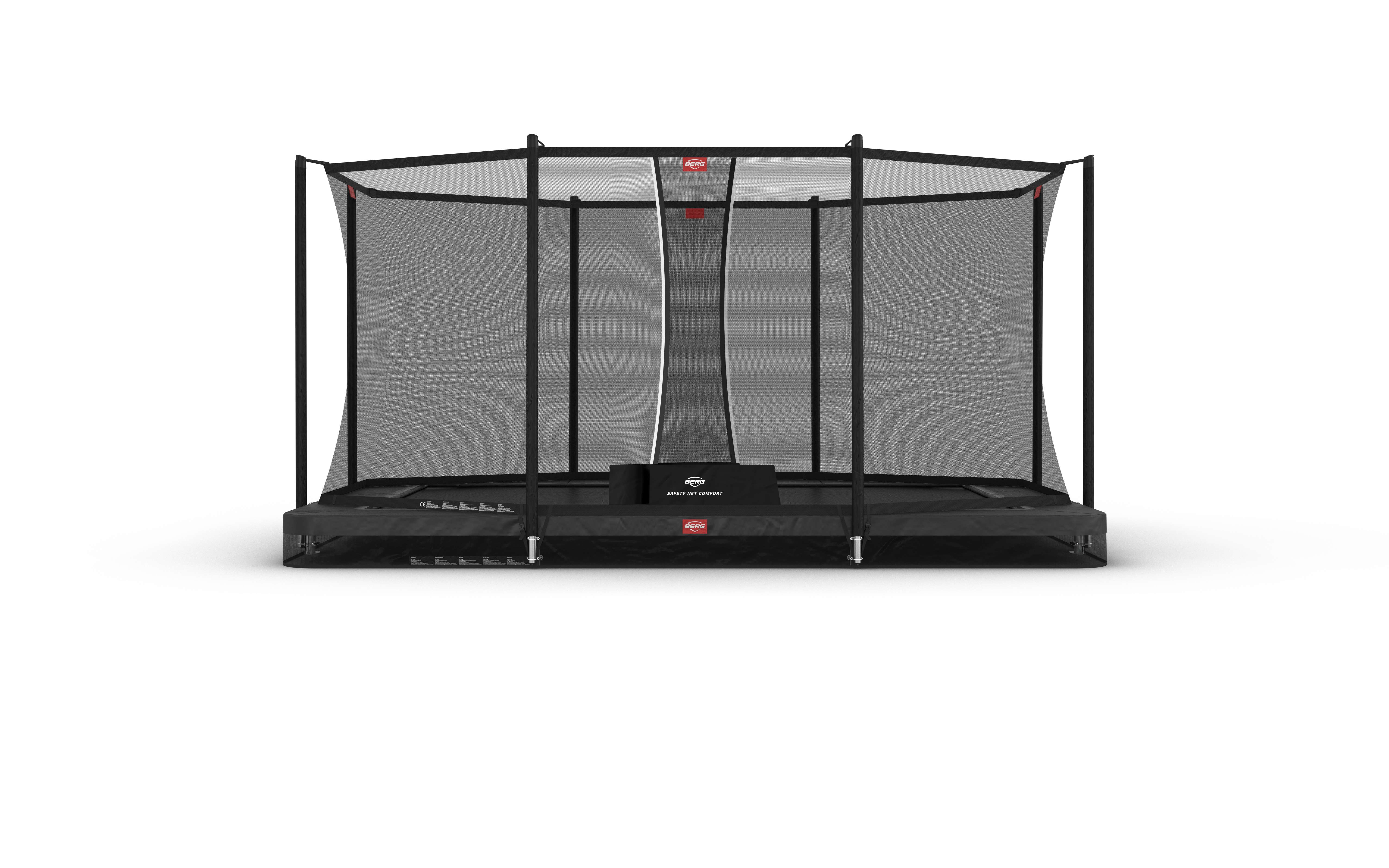 BERG Ultim Favorit InGround 410 Grey — InGround trampoline set into the lawn